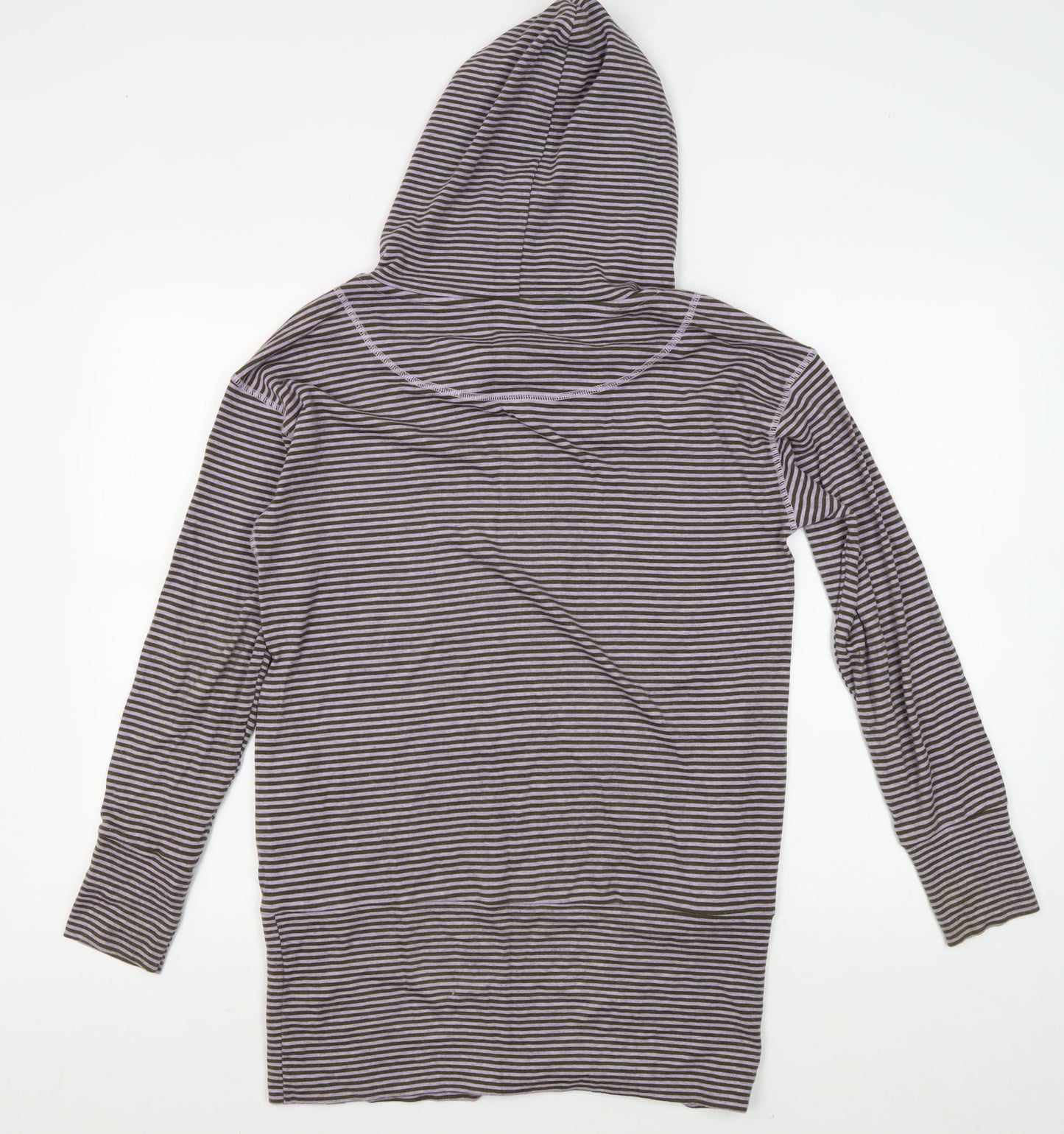 BAM Women's Striped Bamboo Hoodie, Size 8, Multicoloured