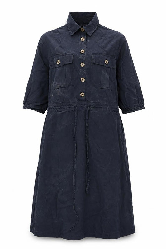 French Connection Women's Blue Modal Shirt Dress M