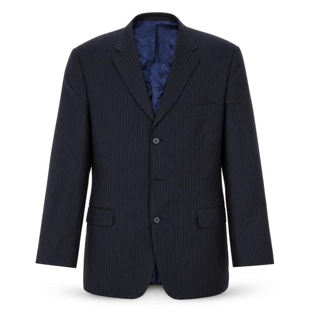 Marks & Spencer Men's Black Striped Suit Jacket 42R