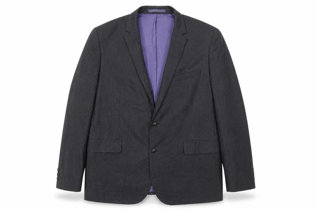 Marks & Spencer Men's Grey Blazer, Size 44R Super-Slim