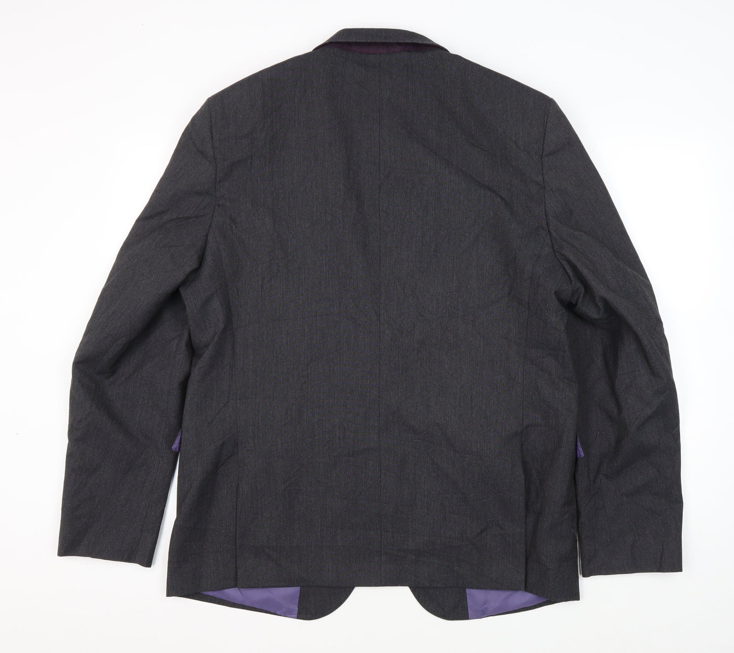 Marks and Spencer Men's Grey Blazer, Size 44R Super-Slim
