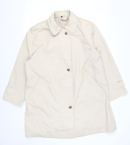Berketex Women's Beige Trench Coat Size 14 Buttoned