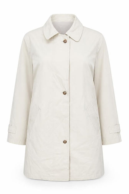 Berketex Women's Beige Trench Coat Size 14 Buttoned