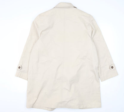 Berketex Women's Beige Trench Coat Size 14 Buttoned