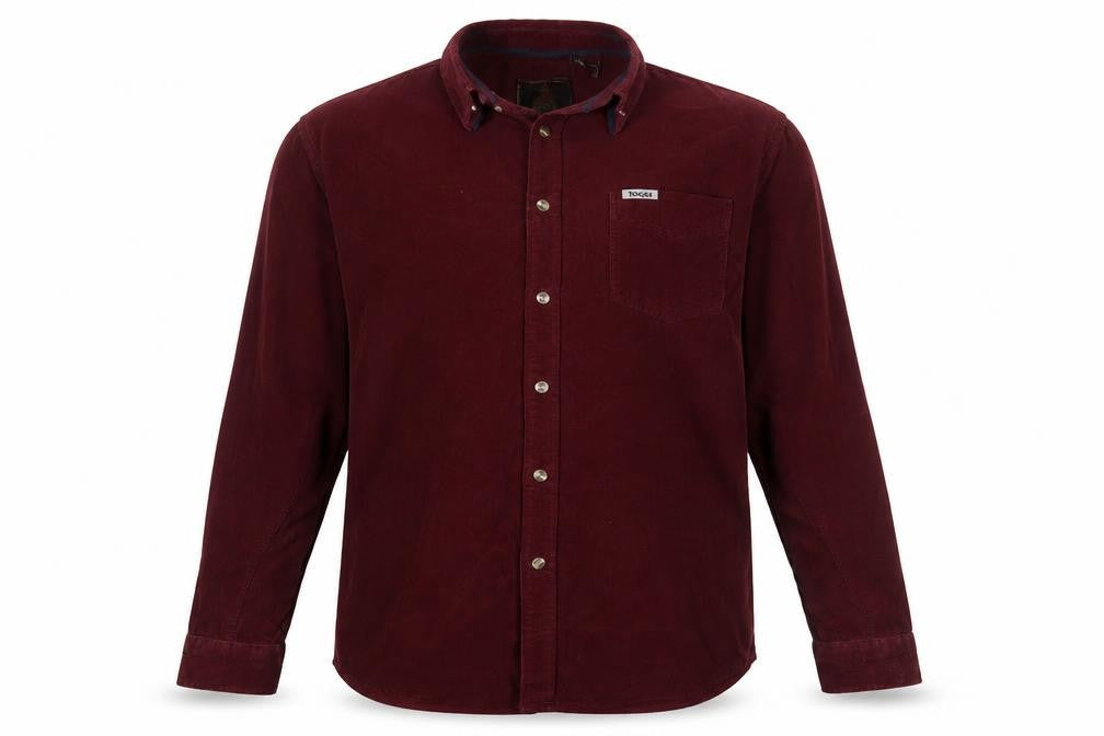 Toggi Men's Red Corduroy Button-Up Shirt