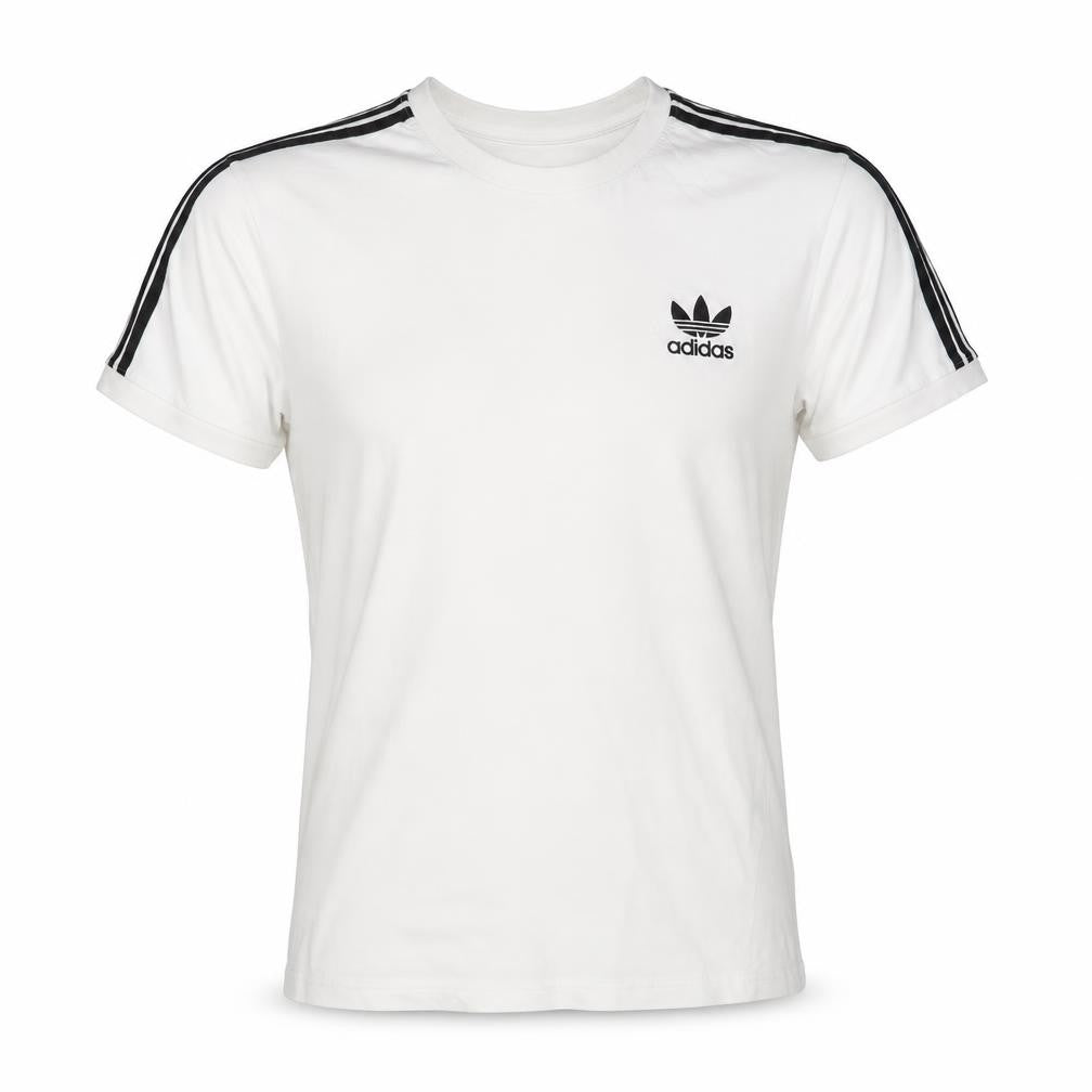 Adidas White Cotton T-Shirt, Medium, Unisex, Crew Neck