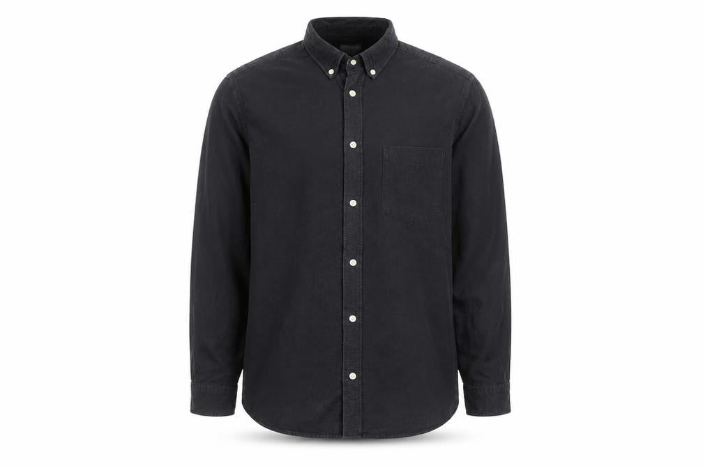 H&M Men's Black Regular Fit Button-Down Shirt L