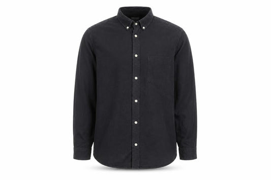 H&M Men's Black Regular Fit Button-Down Shirt L