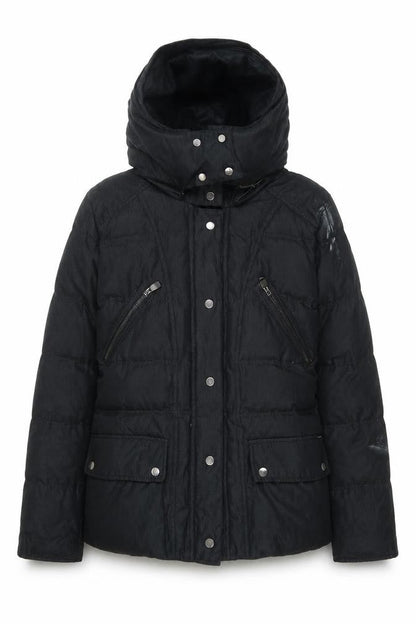 Zara Women's Black Down Puffer Jacket, Size S, Winter Essential