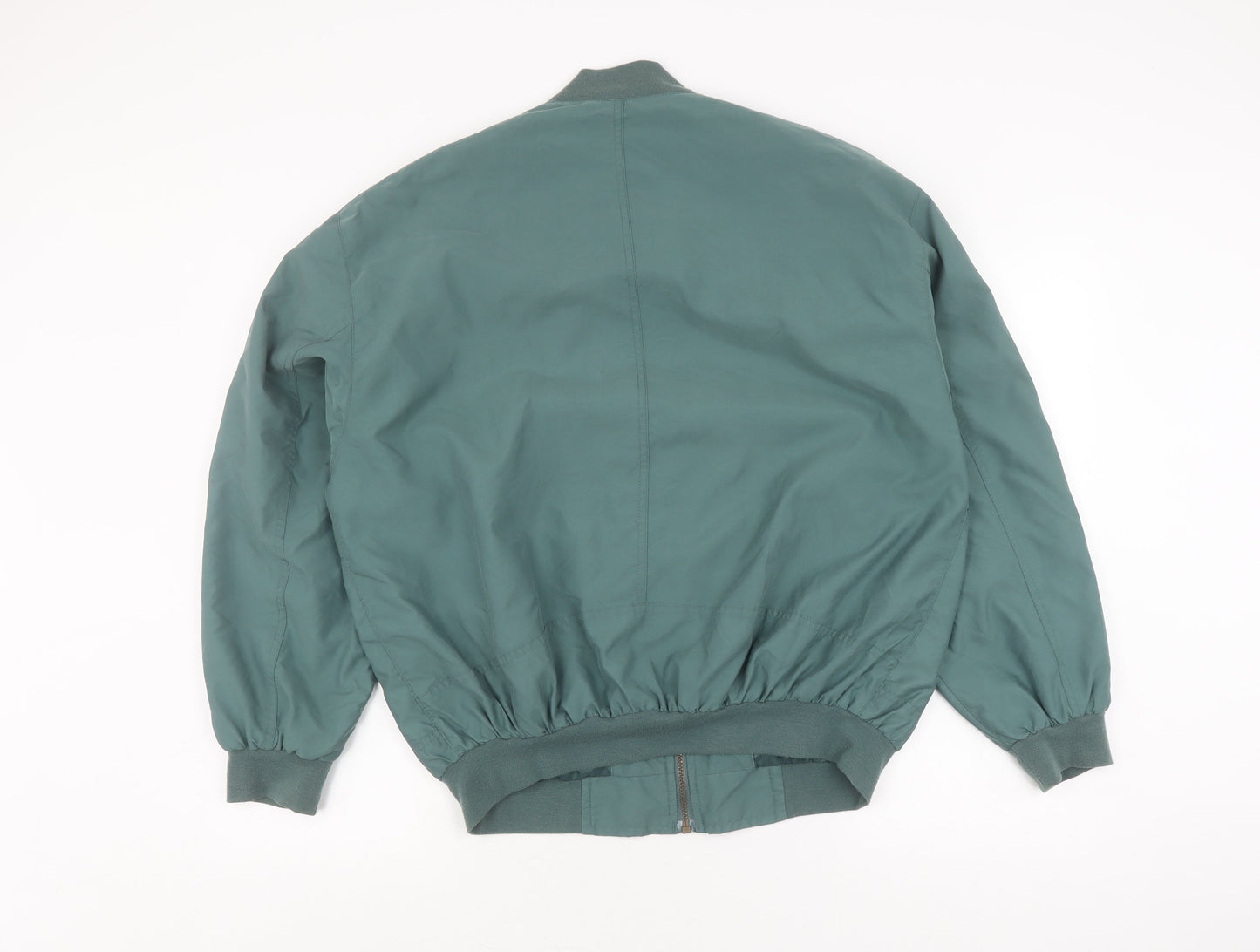 C&A Men's Green Bomber Jacket, Size S, Casual Zip Pockets