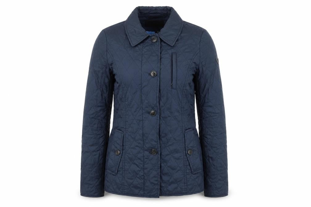 Fuchs Schmitt Women's Blue Quilted Jacket Size 8