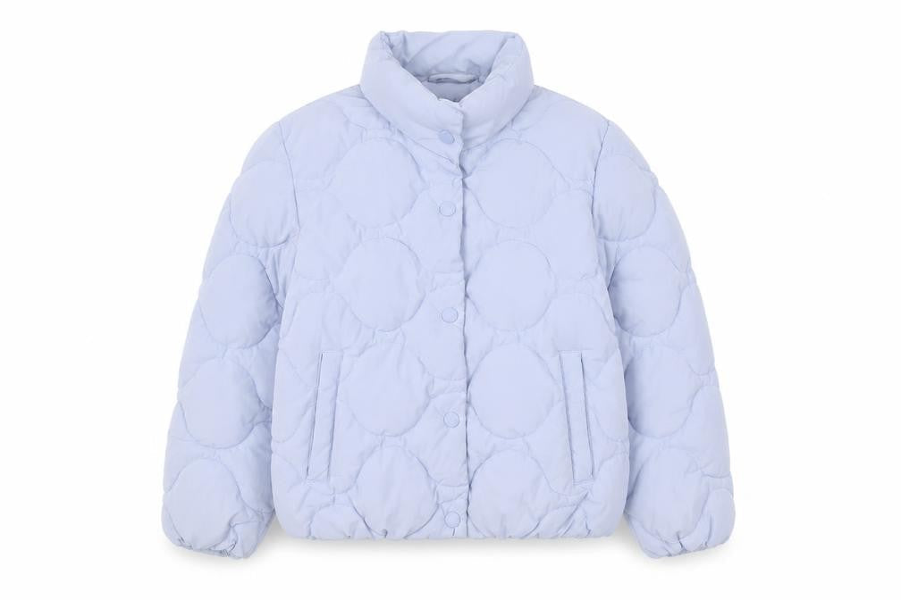 ZARA Girls Blue Quilted Jacket 8 Years Lined Winter