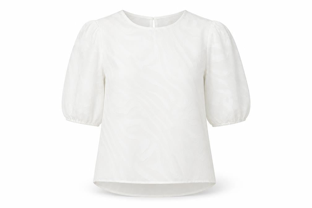 Lipsy Women's White Blouse UK 6 Crew Neck Casual Wear