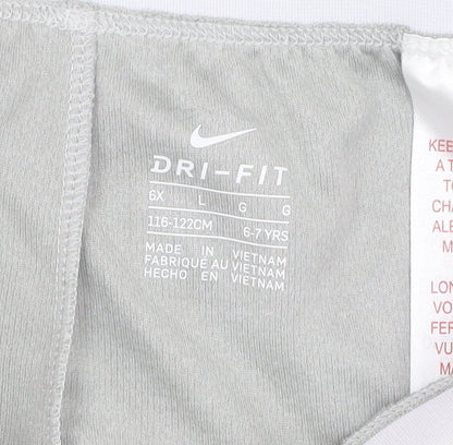 Additional view of Nike girls’ athletic grey shorts -, size 6-7, years