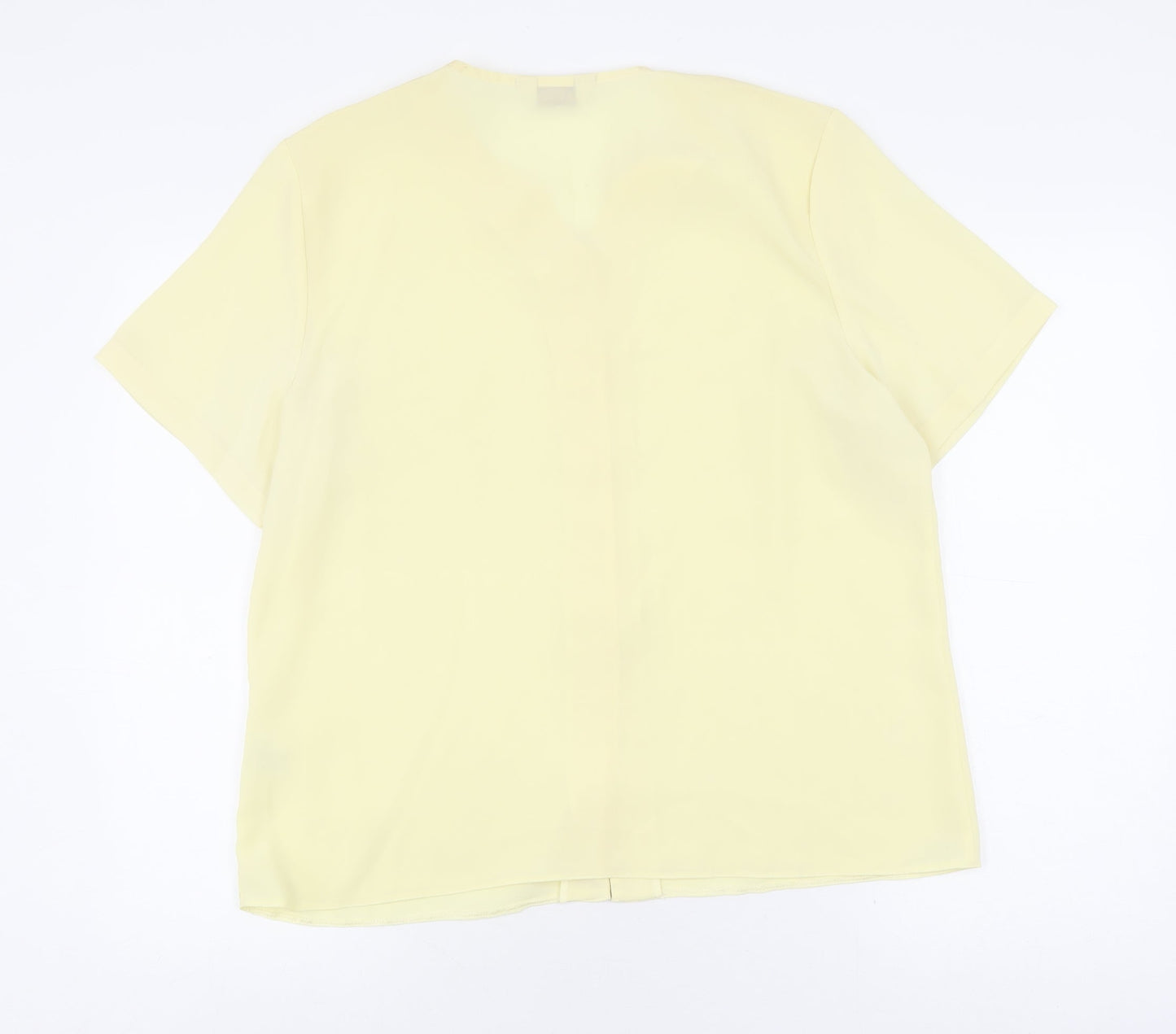 Bon Marché Women's Yellow Embroidered Blouse Size 16