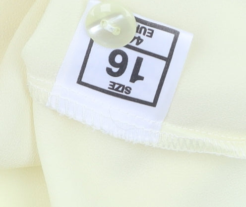 Bon Marché Women's Yellow Embroidered Blouse Size 16