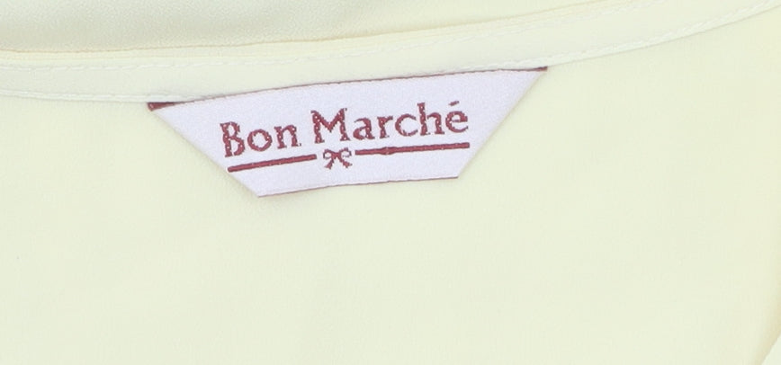 Bon Marché Women's Yellow Embroidered Blouse Size 16