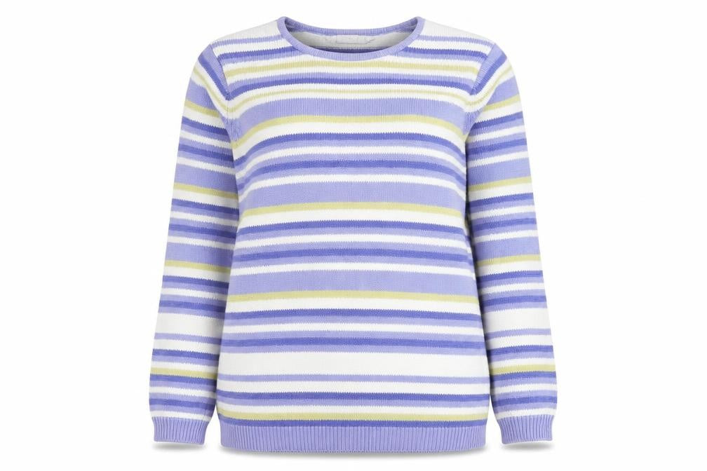EWM Women's Multicoloured Stripe Pullover Jumper L