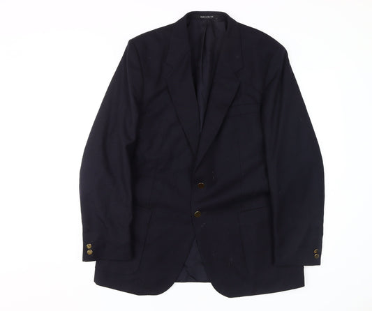 St Michael Men's Black Blazer, Size 42R, Two-Button