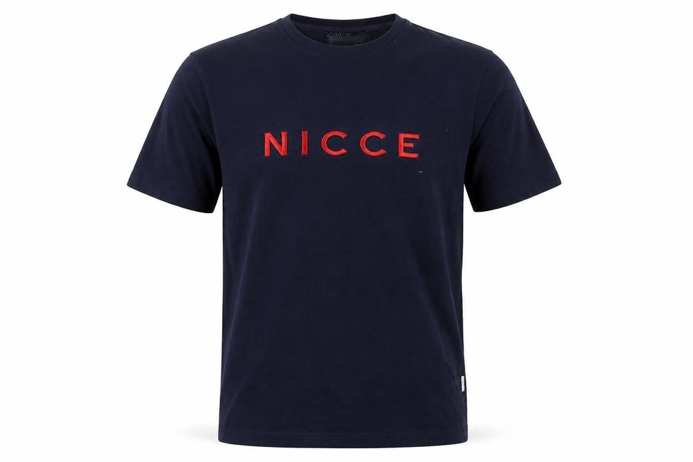 NICCE Men's Blue Logo T-Shirt M, Crew Neck, Cotton, Casual