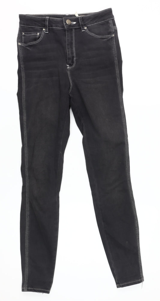 ASOS Women's Black Skinny Jeans Size S, High-Rise, Stretch