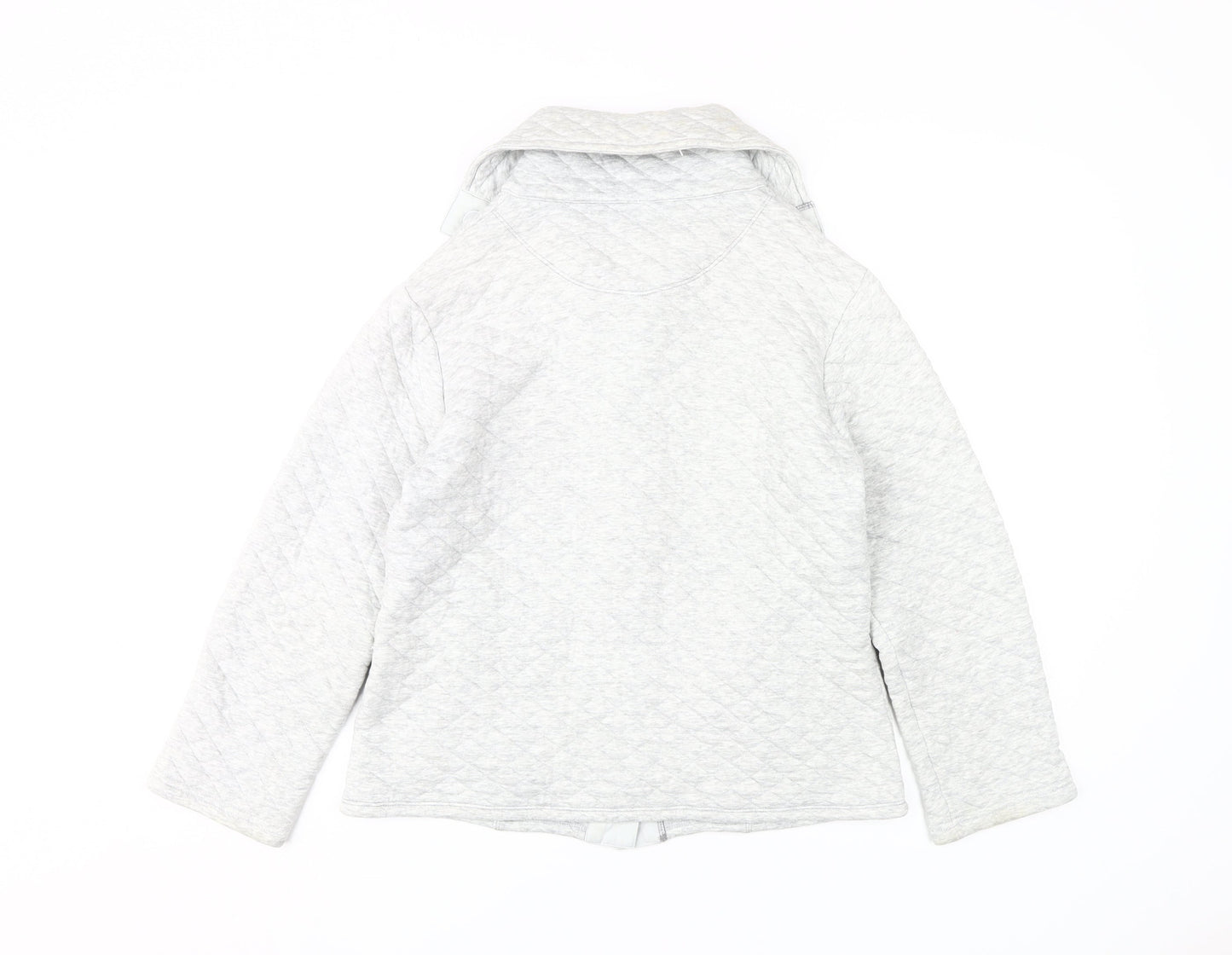 Per Una Women's Grey Quilted Hooded Jacket M