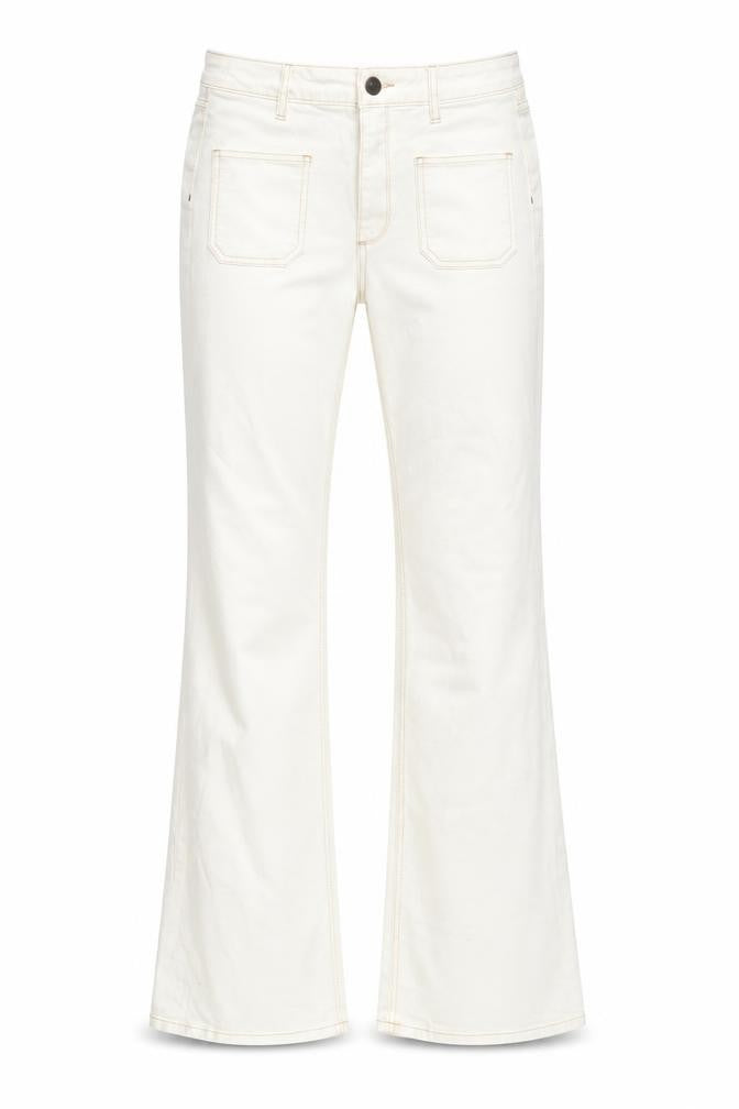 BDG Women's White Flared Jeans, Size L, Cotton Blend