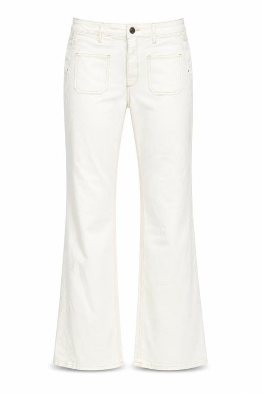 BDG Women's White Flared Jeans, Size L, Cotton Blend