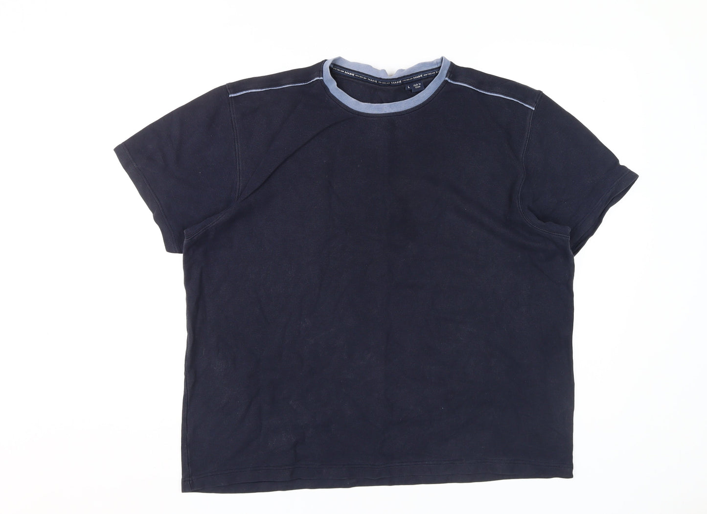 Maine New England Men's Blue Crew Neck T-Shirt L