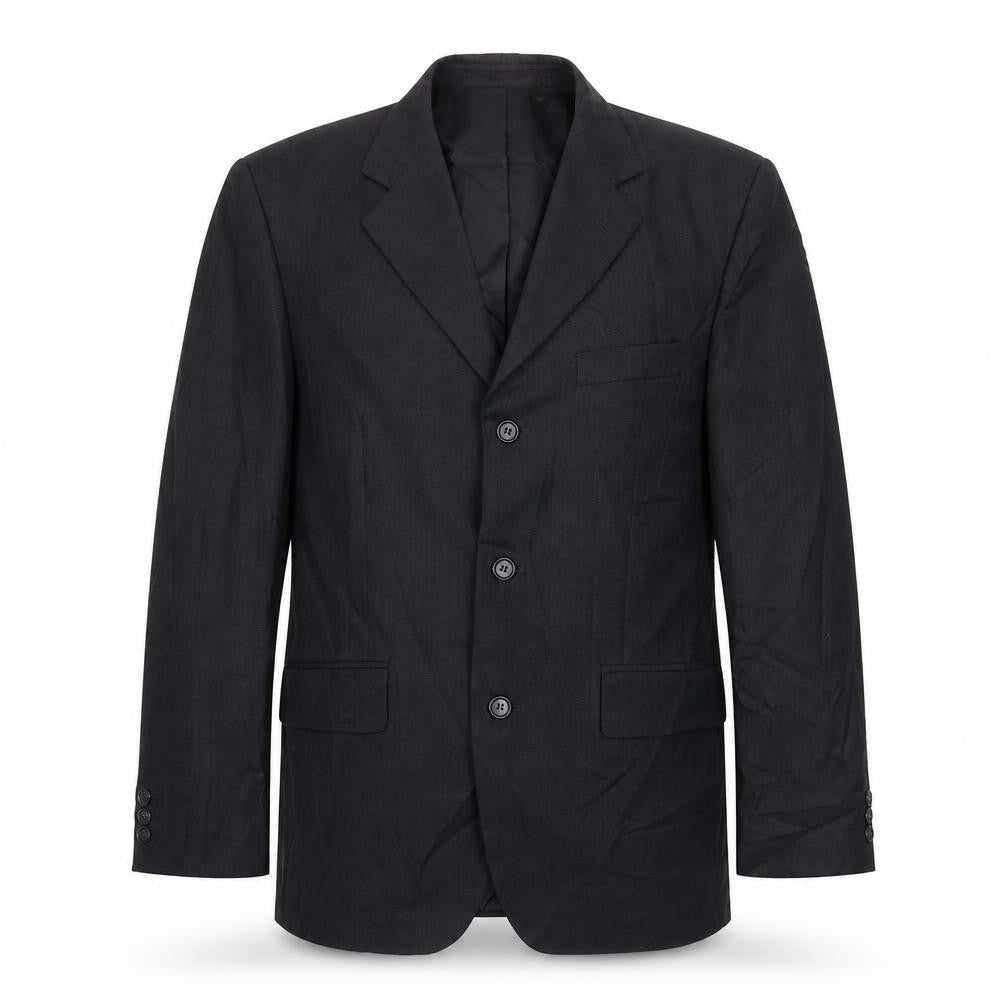 Burton Mens Black Blazer, 40 Regular Fit Single-Breasted
