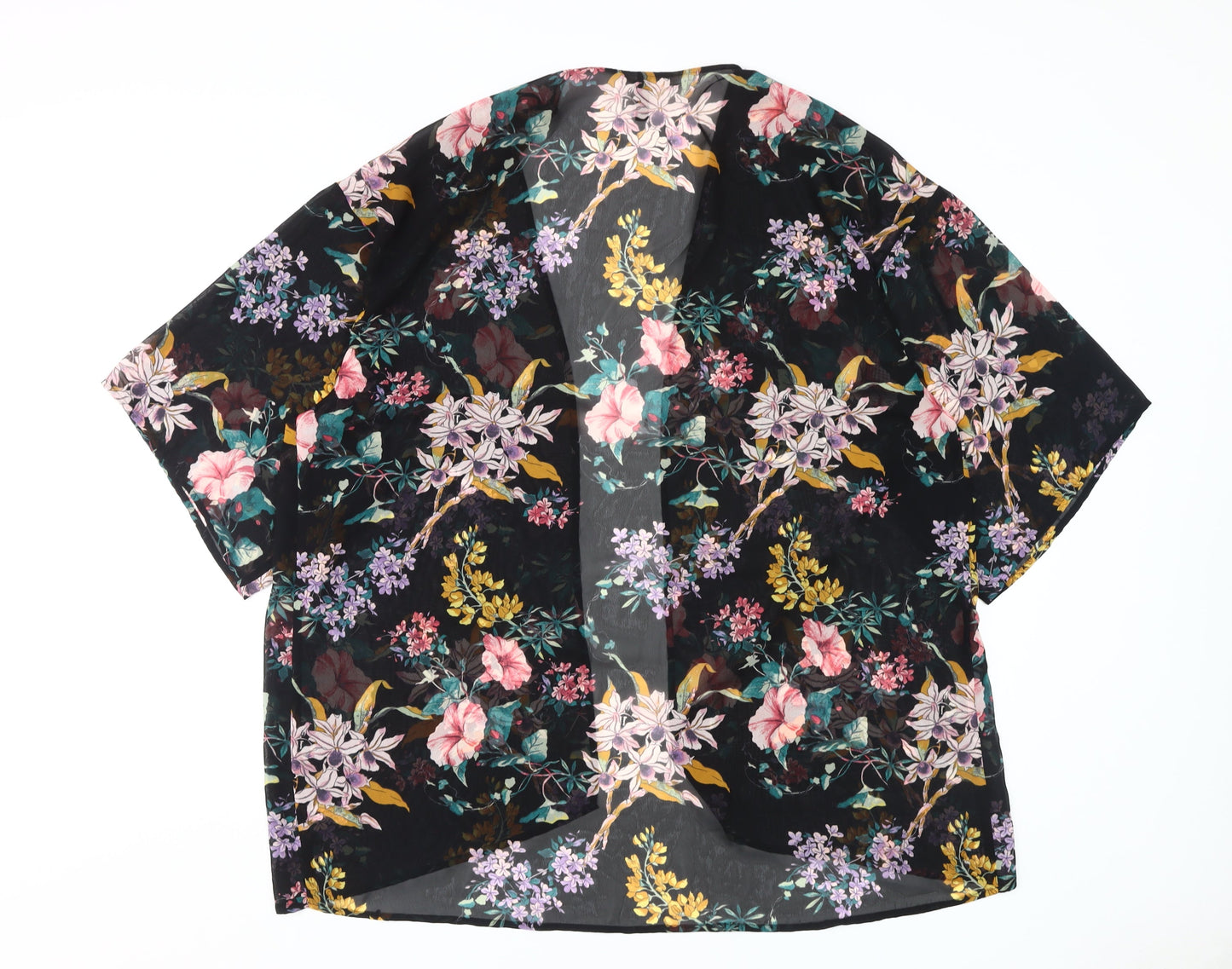 H&M Women's Floral Kimono Blouse, L, Multicoloured