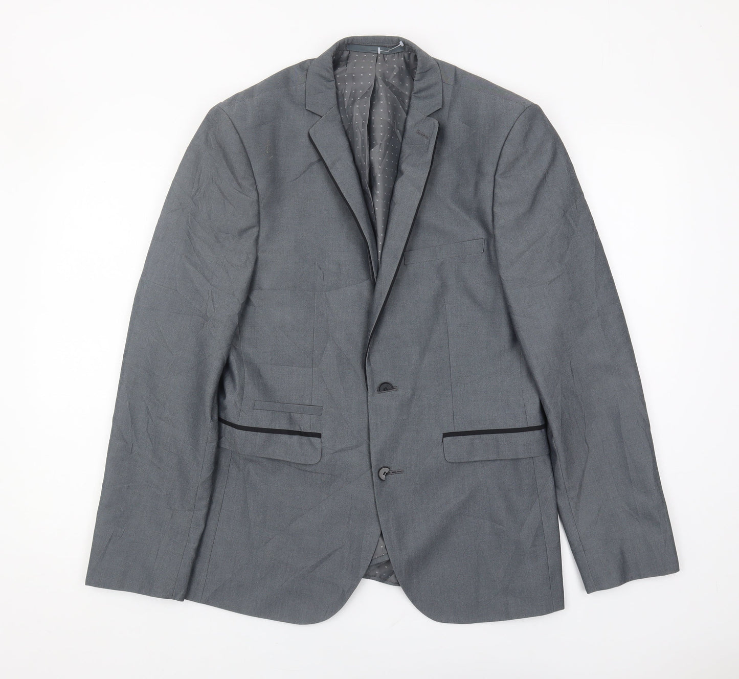Burton Mens Grey Slim Fit Blazer - Men's Jacket 38R