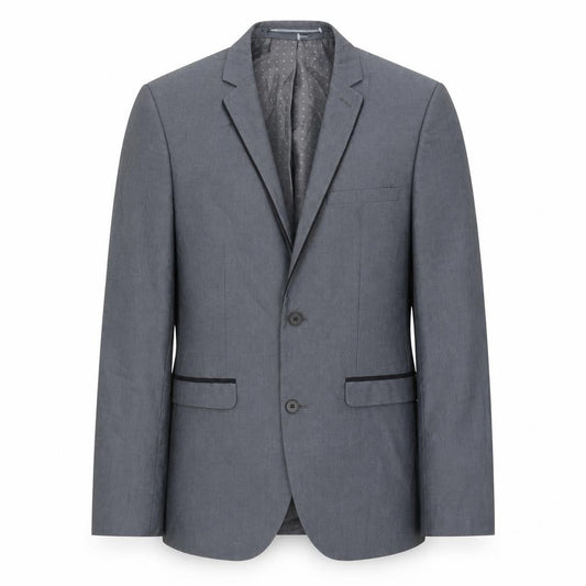 Burton Mens Grey Slim Fit Blazer - Men's Jacket 38R