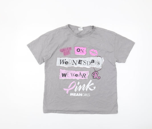 Mean Girls Women's Grey Size 10 T-Shirt Crew Neck