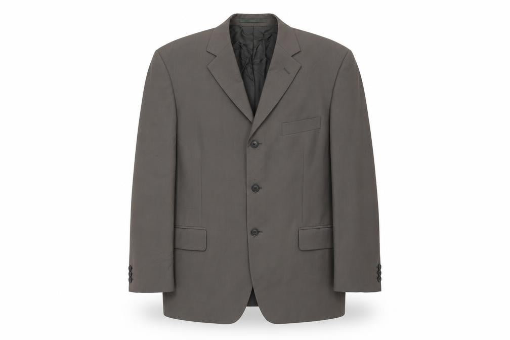 Pinstripe Men's Grey Blazer 42 Short Formal Jacket