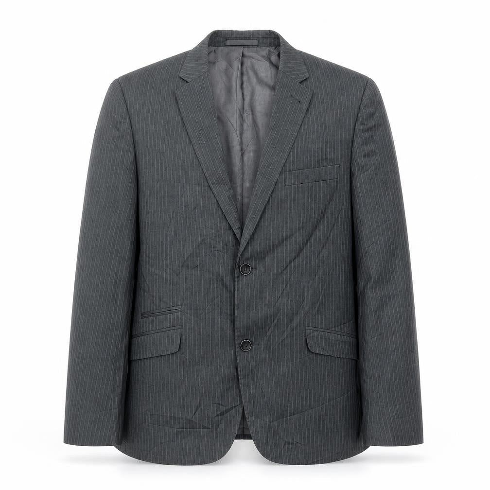 Butler & Webb Grey Men's Blazer 40, Striped Classic