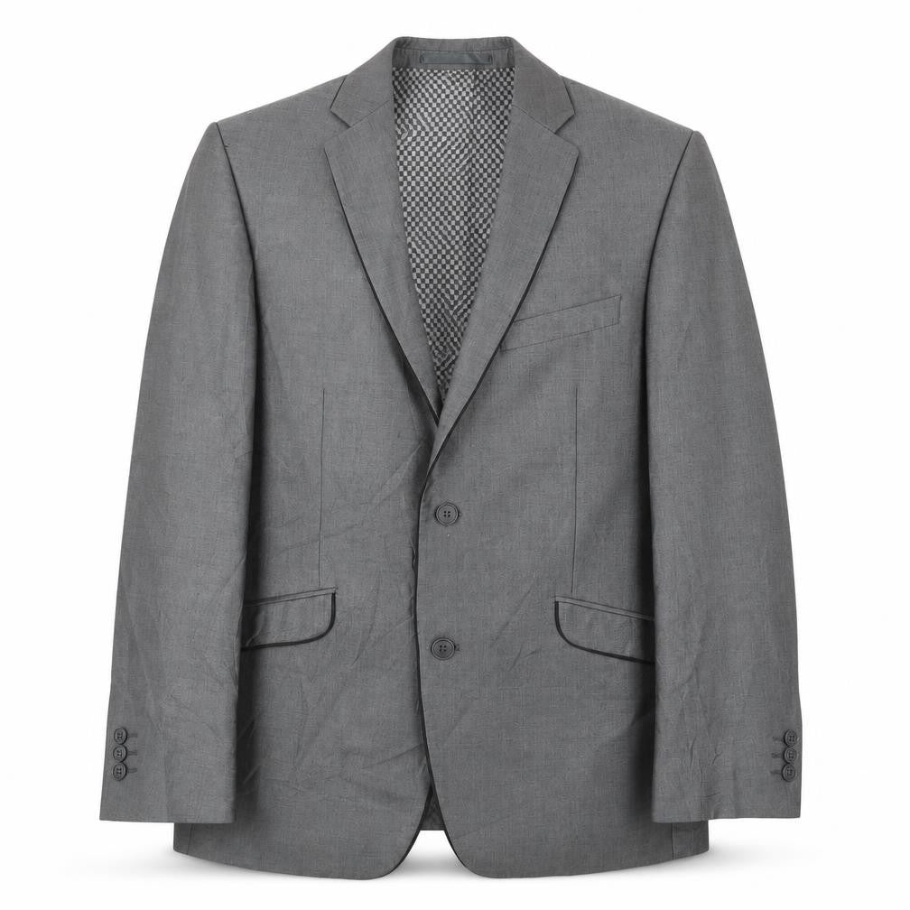 Lambretta Men Grey Check Blazer Jacket 40 Short