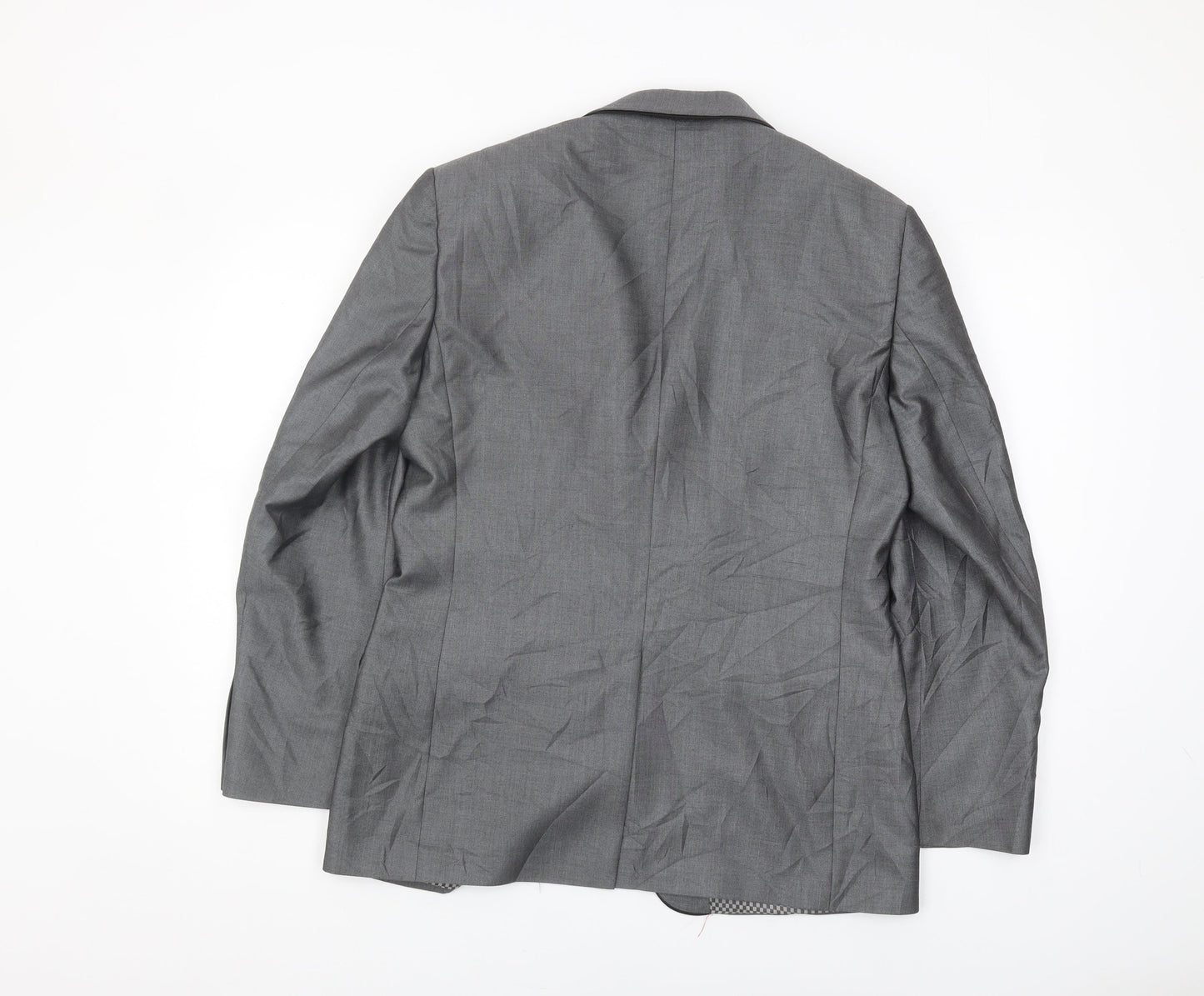 Lambretta Men Grey Check Blazer Jacket 40 Short