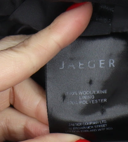 Close-up detail of Jaeger Men's Grey Wool Blazer 40R Classic Style