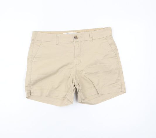 Old Navy Womens Beige Chino Shorts Size S Mid-Rise