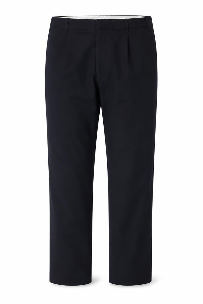 Marks & Spencer Men's Navy Wool Blend Trousers Size 42/29