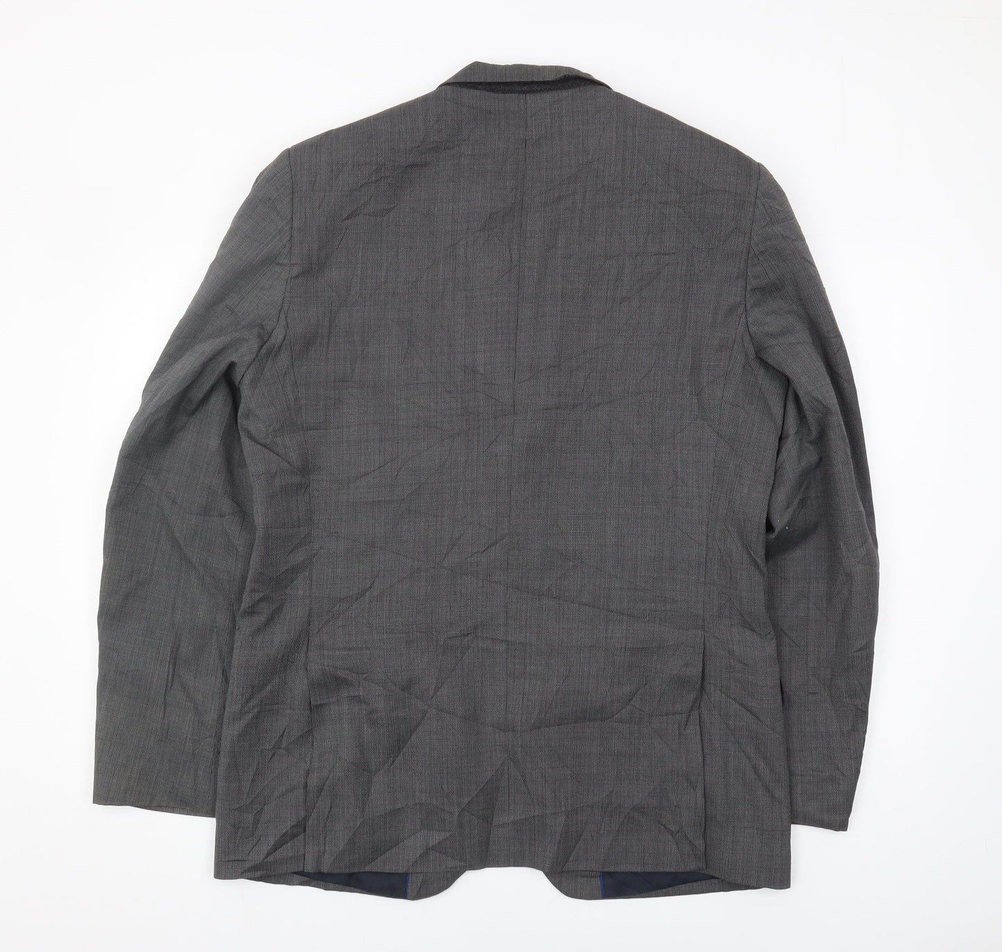 Marks and Spencer Men's Grey Check Blazer 42L