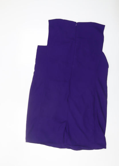 Back view of Jaeger Women's Purple Sleeveless Top UK 16