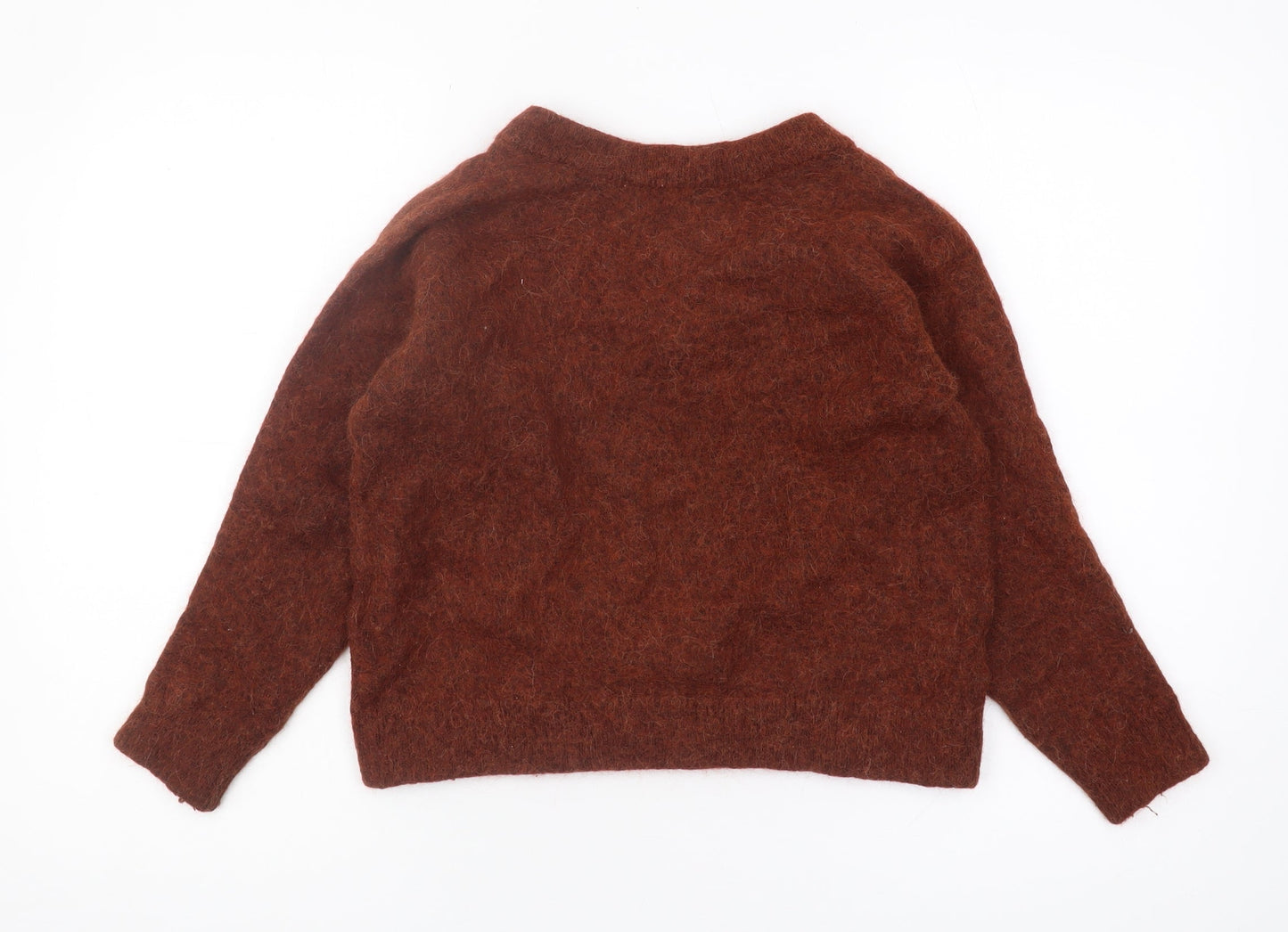 Selected Femme Women's Brown V-Neck Pullover Jumper L