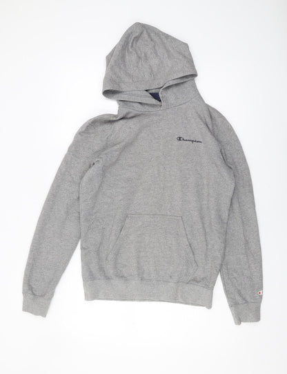 Champion Men's Grey Pullover Hoodie Small