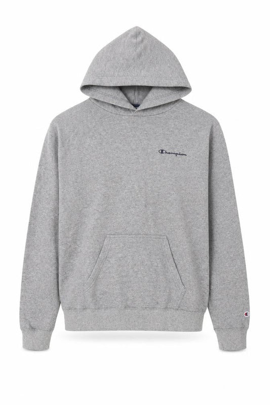 Champion Men's Grey Pullover Hoodie Small