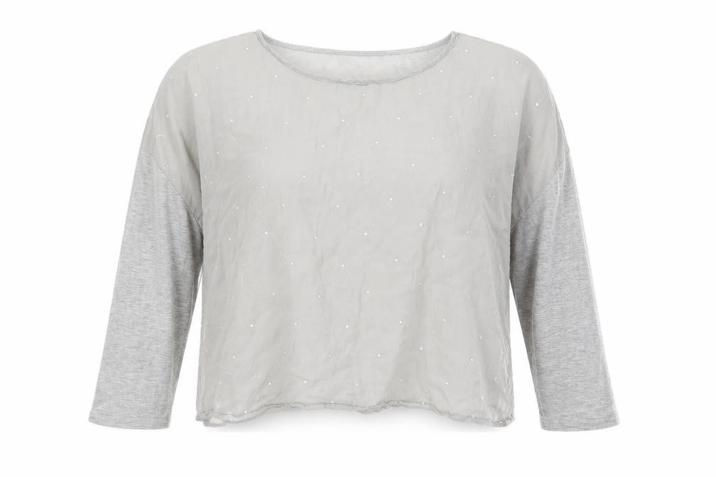 Mint Velvet Women's Grey Blouse, Size 14, Elegant & Casual