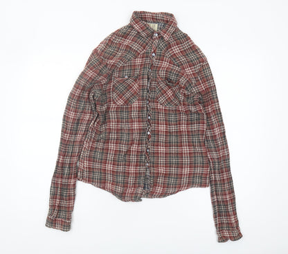 Pearly Womens King Multicoloured Plaid Button-Up Shirt M