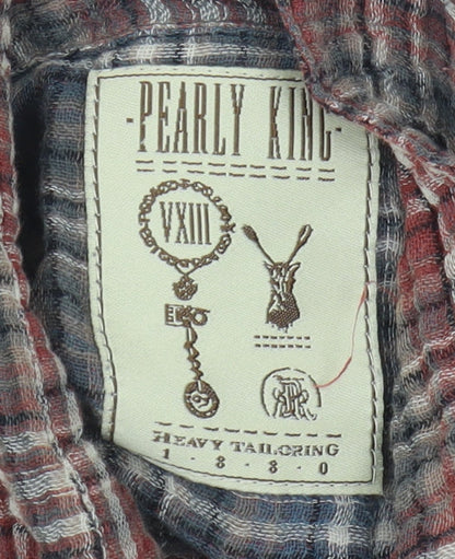 Pearly Womens King Multicoloured Plaid Button-Up Shirt M