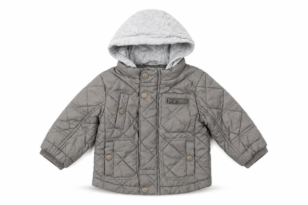 Next Unisex Baby Grey Quilted Jacket 6-9 Months
